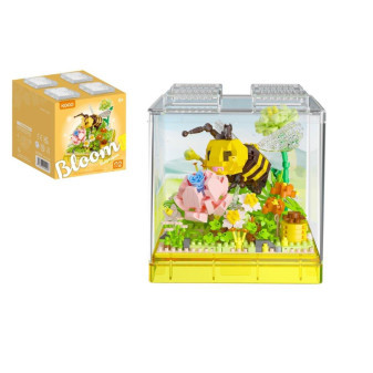 Stavebnice mini KOCO Včelka plast 668ks v krabičce 11x11x11cm