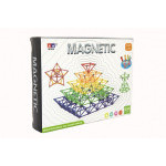 Magnetická stavebnice 250 ks plast/kov v krabici 31x23x5cm