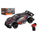 Auto RC sportovní plast 2,4GHz 20cm na dálkové ovládání  šedo-červené v krabici 24x12x14cm