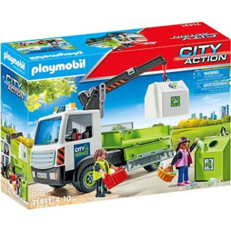 Playmobil® 71431 City Action Vůz na přepravu skla s kontejnerem