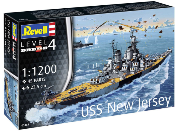 Revell Plastic ModelKit loď 05183 - USS New Jersey (1:1200)