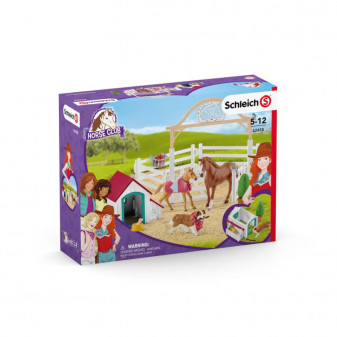 Schleich 42458 Hostující koně, Hannah s fenkou Ruby