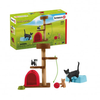 Schleich 42501 Škrábací kočičí strom s koťaty