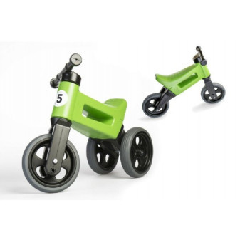 Odrážedlo zelené FUNNY WHEELS NEW SPORT 2v1 výška sedadla nastavitelná 28 - 31cm nosnost 50 kg