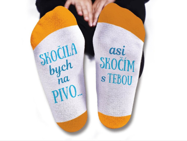 Nekupto Vtipné ponožky pánské - Skočila bych na pivo vel. 43-46