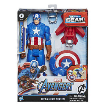Hasbro Avengers Figurka Captain America s power fx příslušenstvím E7374