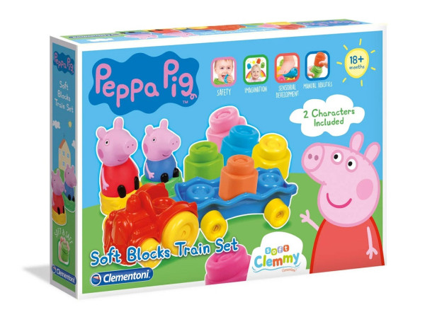 Clementoni 17249 Clemmy baby - Peppa Pig - vláček s kostkami