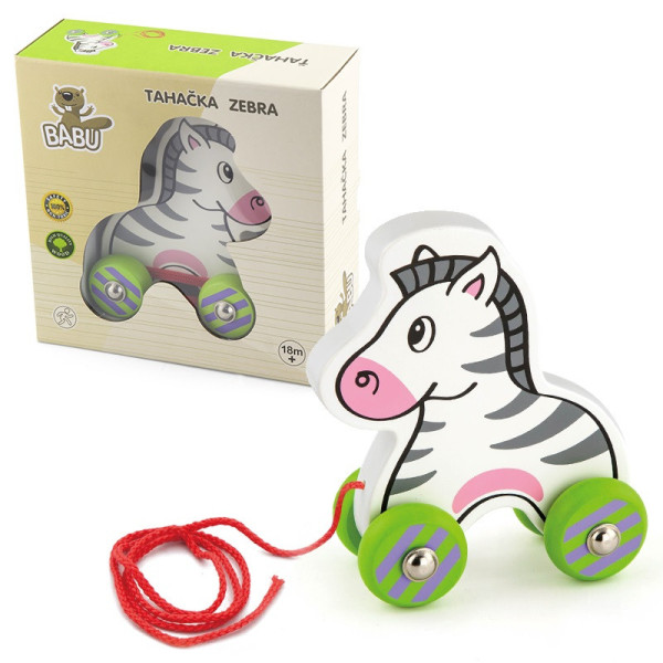 BABU Tahací zebra dřevěná