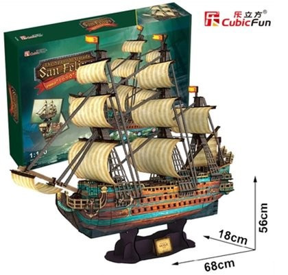 Cubicfun puzle 3D Loď The Spanish Armada San Felipe 248 dílků