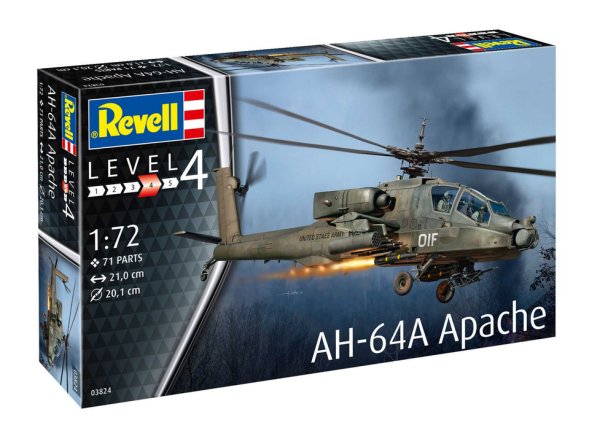 Revell Plastic ModelKit vrtulník 03824 - AH-64A Apache (1:72)