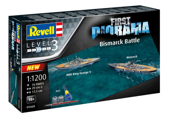 Revell Gift-Set lodě 05668 - Bismarck Battle (1:1200)