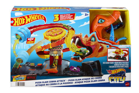 Mattel  Hot Wheels City hladová kobra útočí na pizzerku HTN81