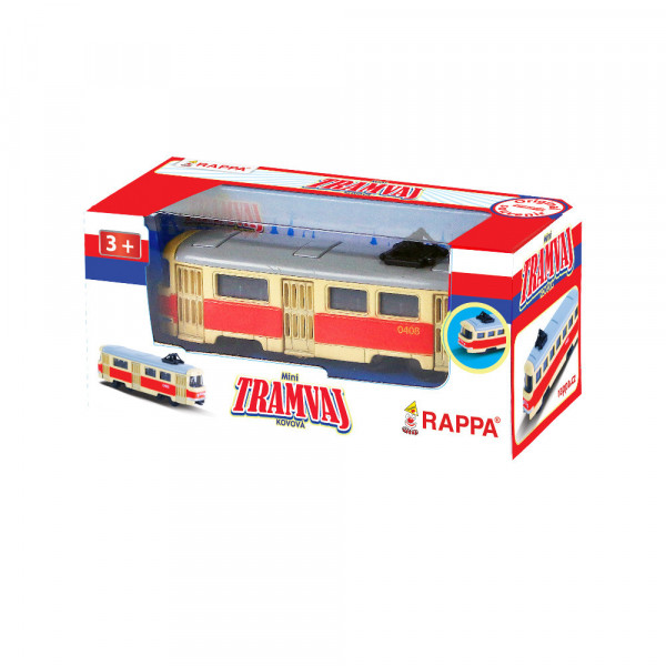 Kovová česká retro tramvaj mini, 8,5 cm