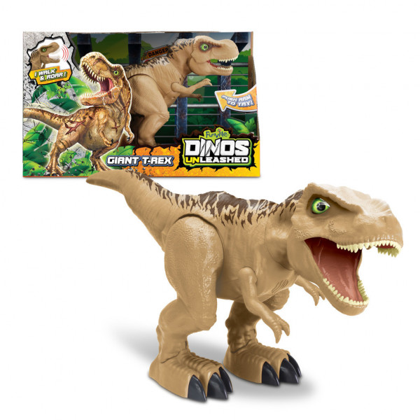 Interaktivní dinosaurus T-Rex hnědý obrovský 45 cm