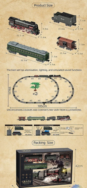 Vlaková souprava na baterie se světlem a zvukem