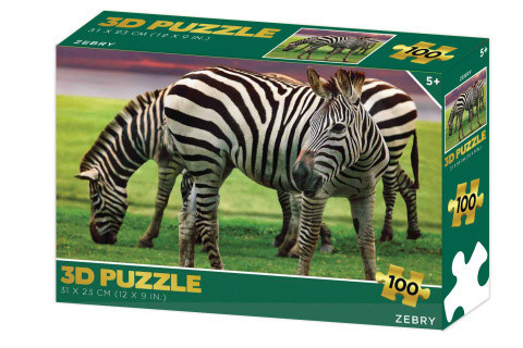 Puzzle 3D - Zebry