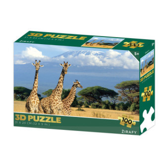 Puzzle 3D -Žirafy