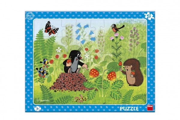 Dino Puzzle deskové Krtek a jahody 32x24cm 40 dílků ve fólii