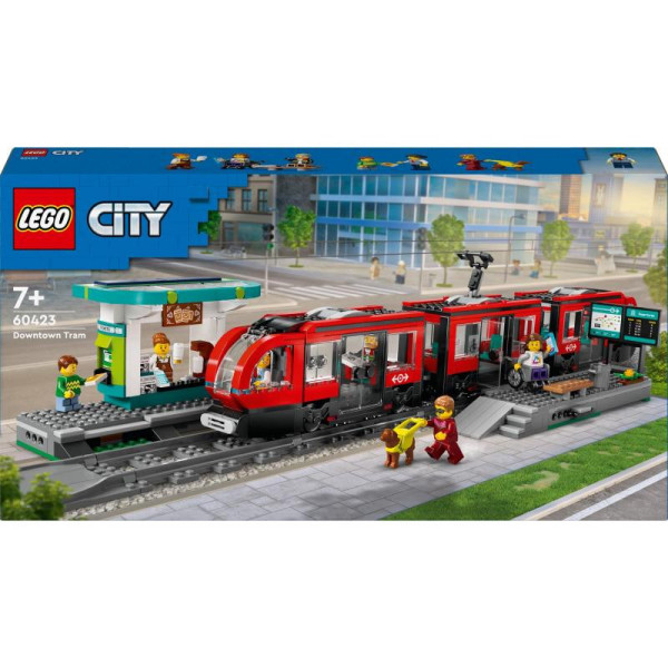 LEGO® City 60423 Tramvaj a zastávka v centru města