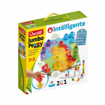 Quercetti 02271 Jumbo Peggy jumbo pegs & pegboard – mozaika s velkými kolíčky+