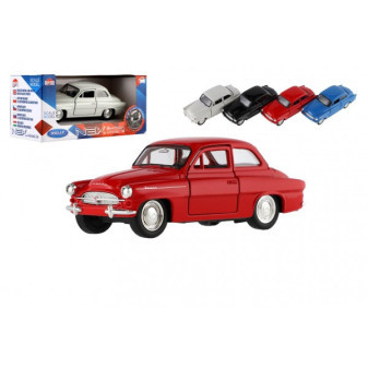 Auto Welly Škoda Octavia 1959 kov/plast 11cm 1:34-39 na volný chod 4 barvy v krabičce 15x7x7cm