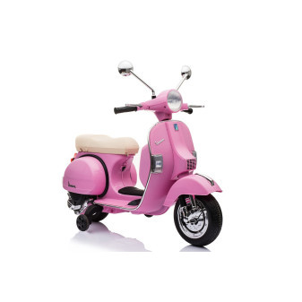 Dětské vozítko elektrický skútr Vespa PX150 růžový