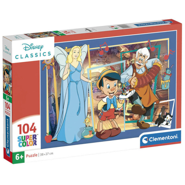 Clementoni 25756 Puzzle Super Color Disney Pinochio 104 dílků