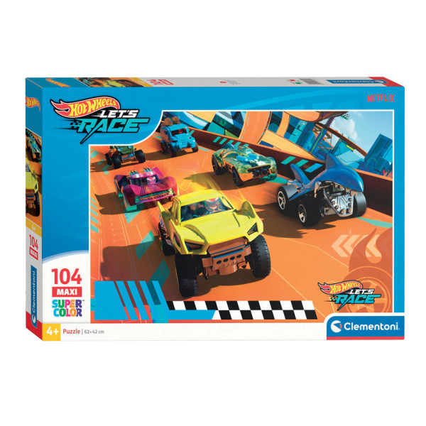 Clementoni 25762 Puzzle Super Color Maxi Hotwheels 104 dílků