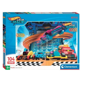 Clementoni 25777 Puzzle Super Hotwheels 2,  104 dílků