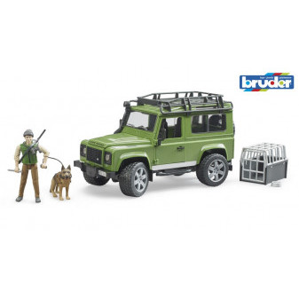 Bruder 2587 LAND ROVER + figurka lesníka se psem