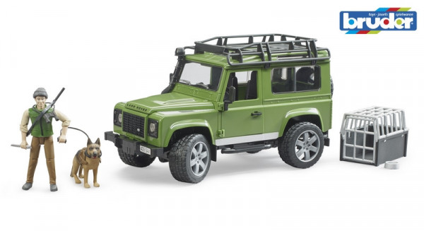 Bruder 2587 LAND ROVER + figurka lesníka se psem