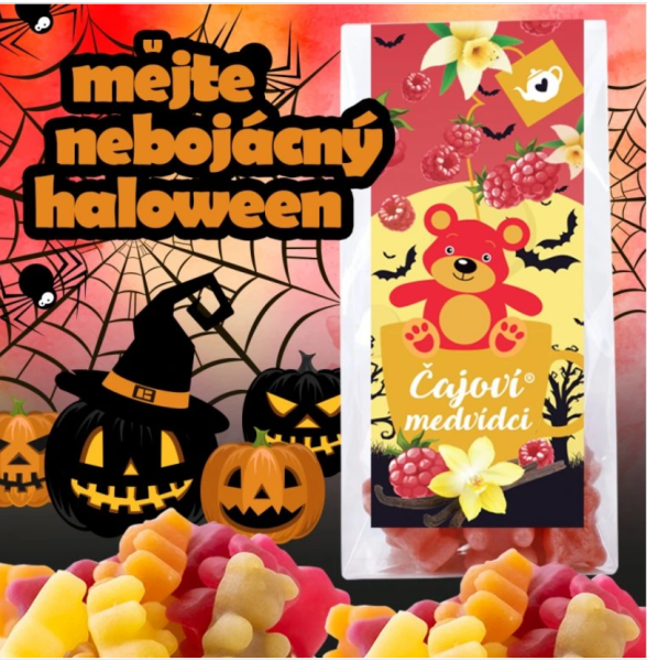 Lipoo Čajoví medvídci Halloween - malina s vanilkou