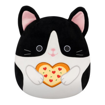 SQUISHMALLOWS  Černo bílá kočka - Cicely, 30 cm