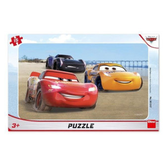 Dino Puzzle Cars 3: Blesk s konturou 25 dílků deskové