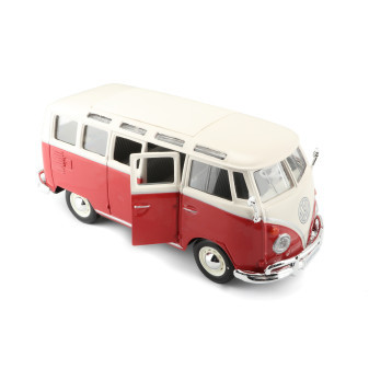 Maisto 31956 Volkswagen Van Samba, Bílo/červená 1:24