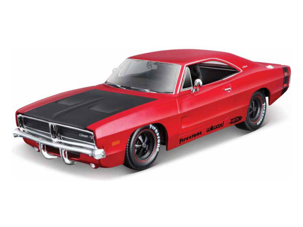 Maisto 32537  1969 Dodge Charger R/T, červená, Classic Muscle, 1:25