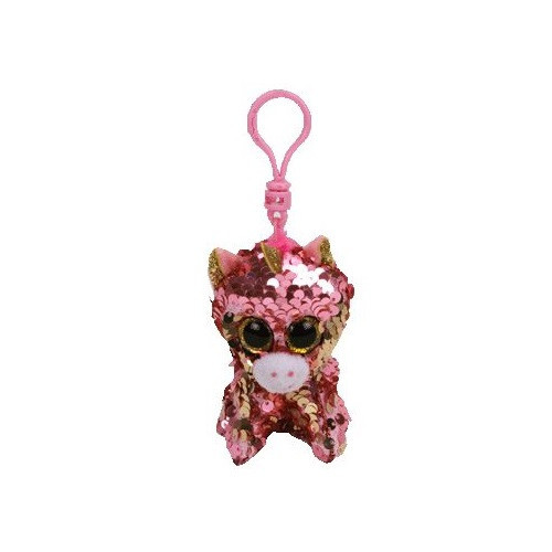 TY Beanie Boos Flippables SUNSET - růžový jednorožec, 8,5 cm