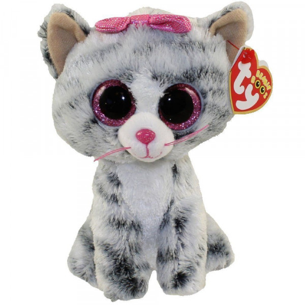 TY Beanie Boos KIKI šedá kočka 24 cm