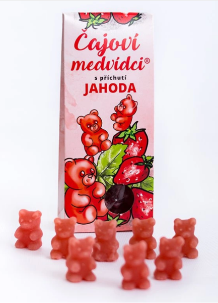 Lipoo Čajoví medvídci s příchutí jahod 50g