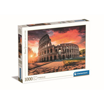 Clementoni 39822 Puzzle Západ slunce v Římě Koloseum, 1000 dílků