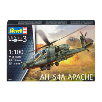 Revell 04985 Plastic ModelKit vrtulník AH-64A Apache (1:100)