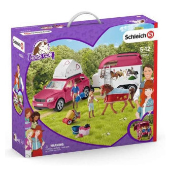 Schleich 42535 Dobrodružné auto s přívěsem a koněm