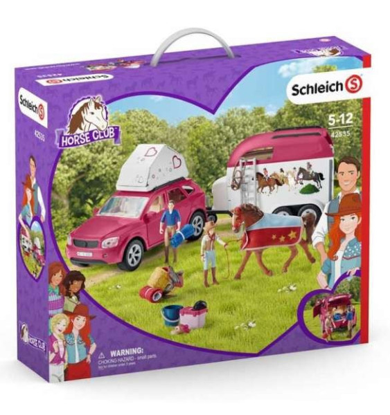 Schleich 42535 Dobrodružné auto s přívěsem a koněm