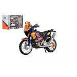 Burago motorka   KTM 450 Rally (Dakar Rally) kov/plast 12cm v krabičce 17x11x7cm