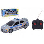 Auto RC Policie ČR plast 23cm 27 MHz na dálkové ovládání v krabici 32x12,5x13cm