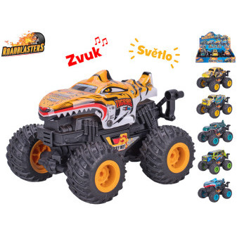 Auto Roadblaster monster truck 12cm na baterie na setrvačník se světlem a zvukem 6druhů