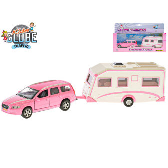 Kids Globe Traffic Volvo V70 s karavanem 29cm kov na zpětný chod v krabičce