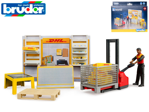 Bruder 62251 DHL obchod s vysokozdvižným vozíkem 4+ v krabičce