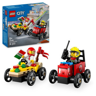 LEGO® City 60458 Závodní balíček: Rozvoz pizzy vs. hasičské auto