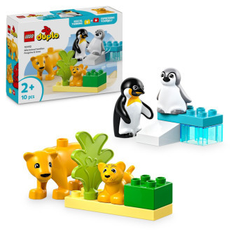 LEGO® DUPLO® 10442 Rodinky divokých zvířat: Tučňáci a lvi